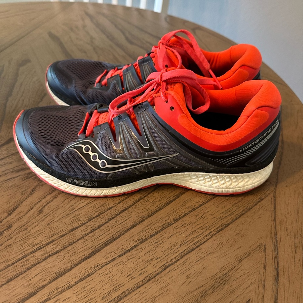 Saucony Black and Orange Athletic Shoes